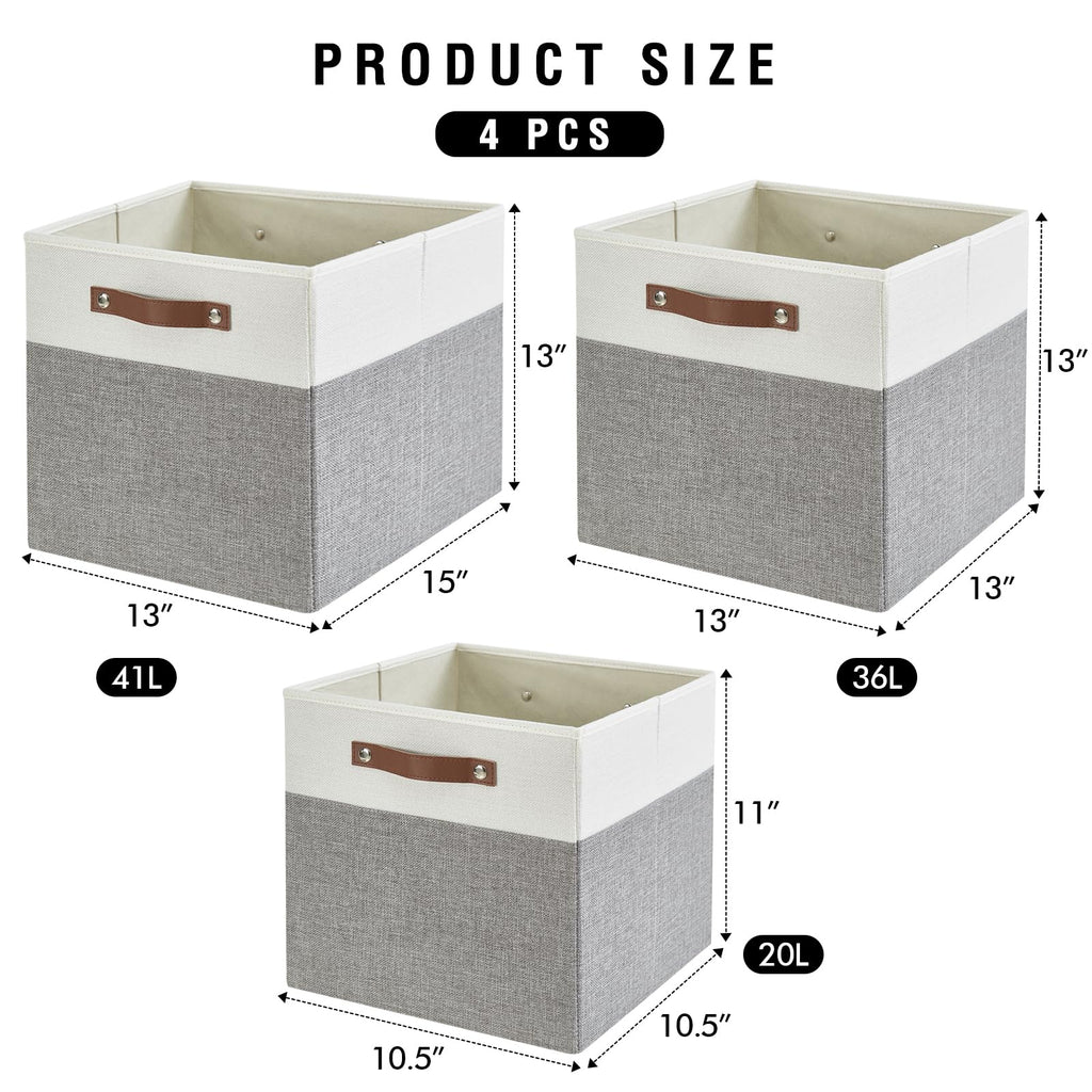 13x15x13 Storage Cube Bins (4 Count)