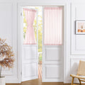 Sheer Door Curtains Closet Linen Textured Curtain Sheers Doorway Light Filtering Voile French Doors Rod Pocket Curtains Patio Glass Door
