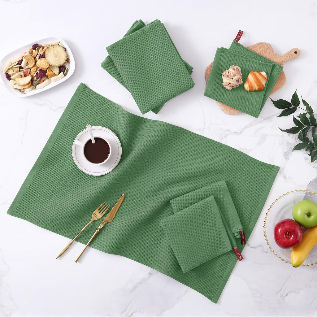 100% Cotton Waffle Weave Dish Cloths (6 Count)