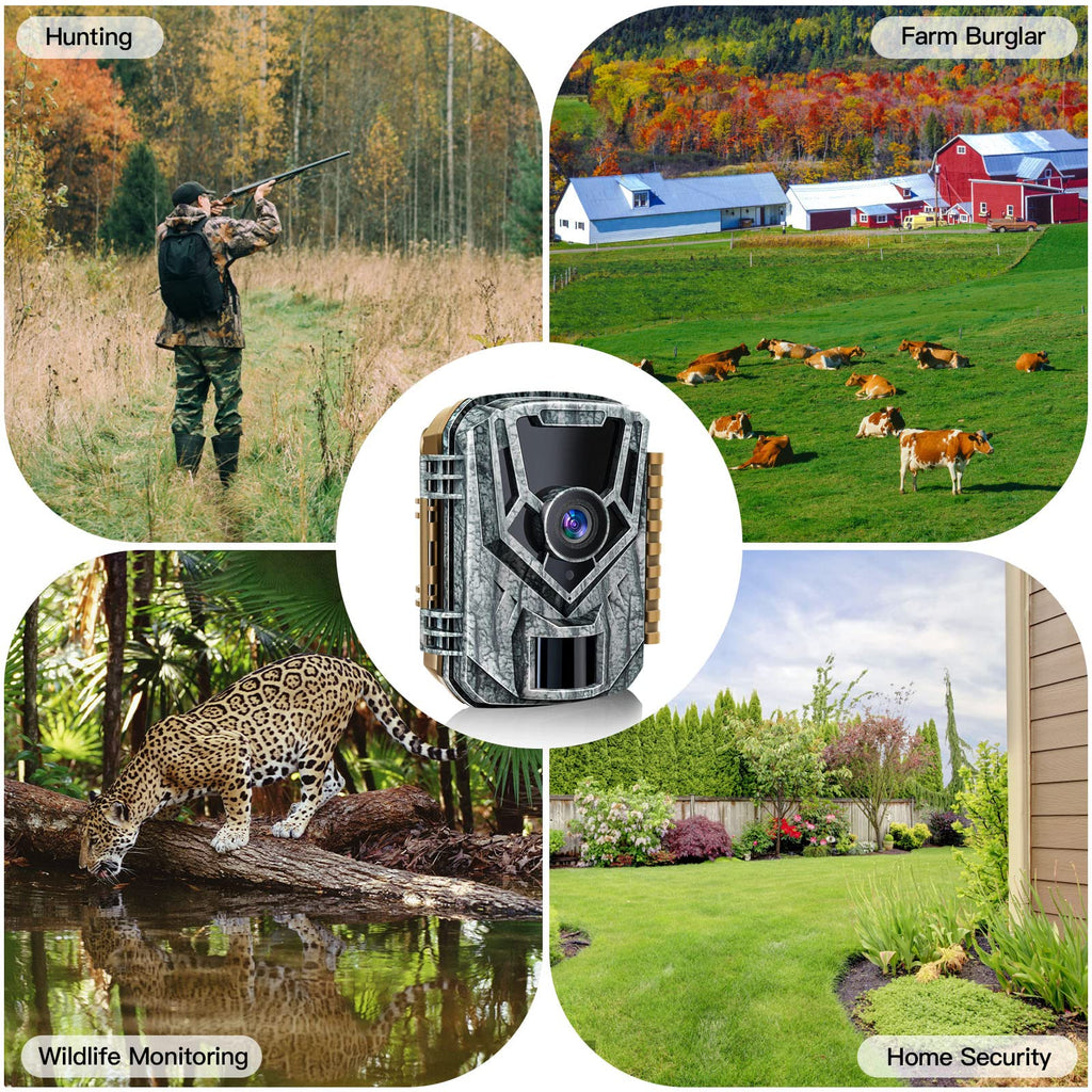 Punvoe Trail Camera - 2 Pack, 36 MP, 2.7K, IP66, Waterproof