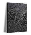 Art Hand Painted Thick Textured Black Abstract Style Oil Painting
