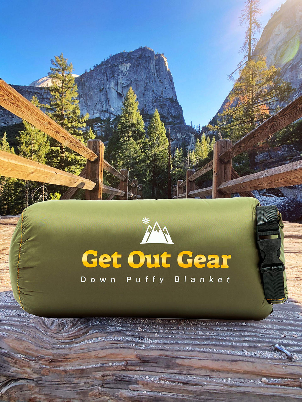 Get Out Gear Down Camping Blanket - Outdoor Lightweight Packable 650 Fill Power Down Blanket Compact Waterproof and Warm Backpacking Quilt for Camping Hiking Travel Hammock