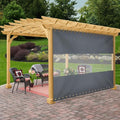 Covers & all Outdoor Clear Panel Curtain, 12 oz Vinyl Outdor Curtains for Patio, Waterproof & Weather Resistant Tarp with Brass Grommets for Pergola, Porch, Gazebos, Balcony (12' H x 10' W feet, Gray)