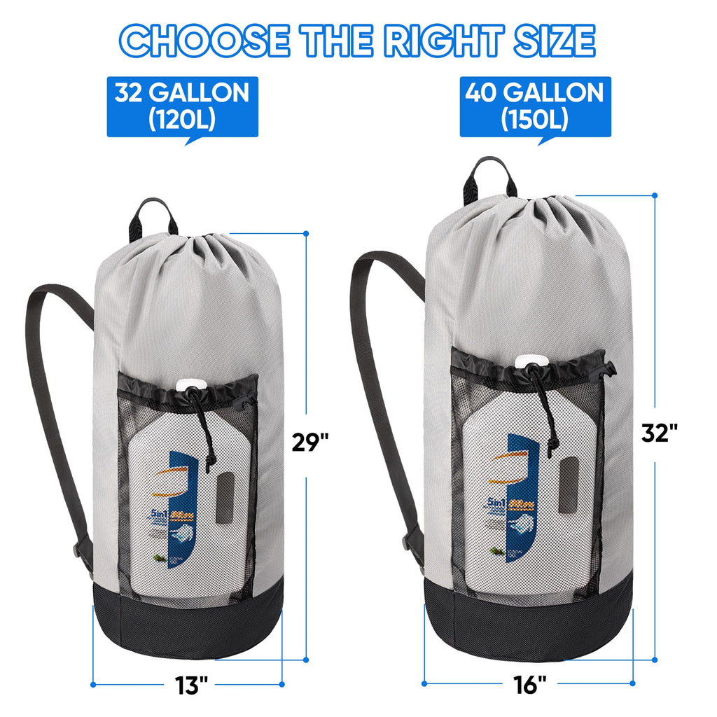 2PK 150L Laundry Bag Backpack (2 Count)