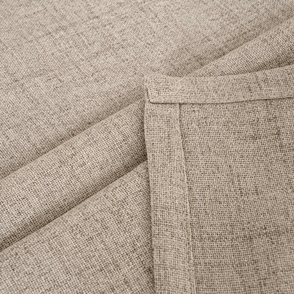 Dark Oatmeal Linen Semi Sheer Curtains 72 Inches Long 2 Panels (2 Count)