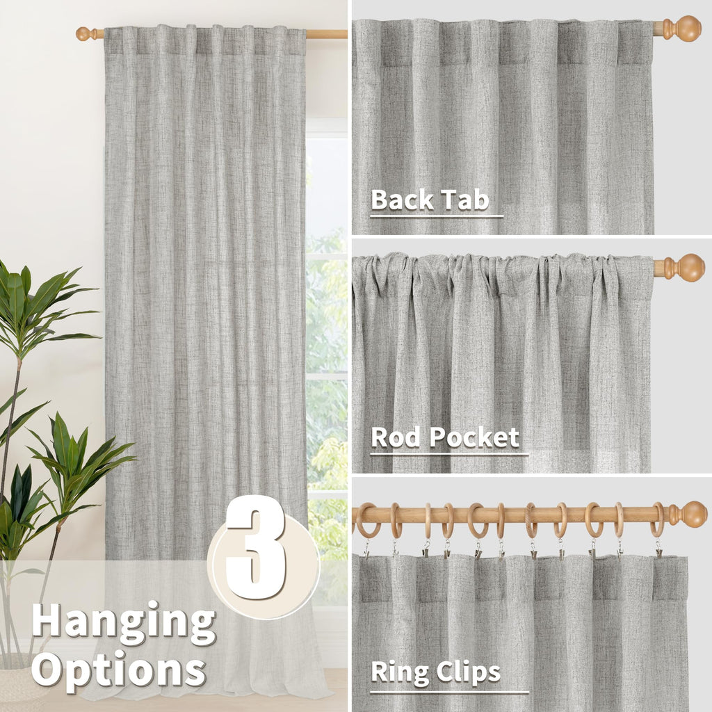 Dark Grey Curtains 52 X 84 Inch (2 Count)