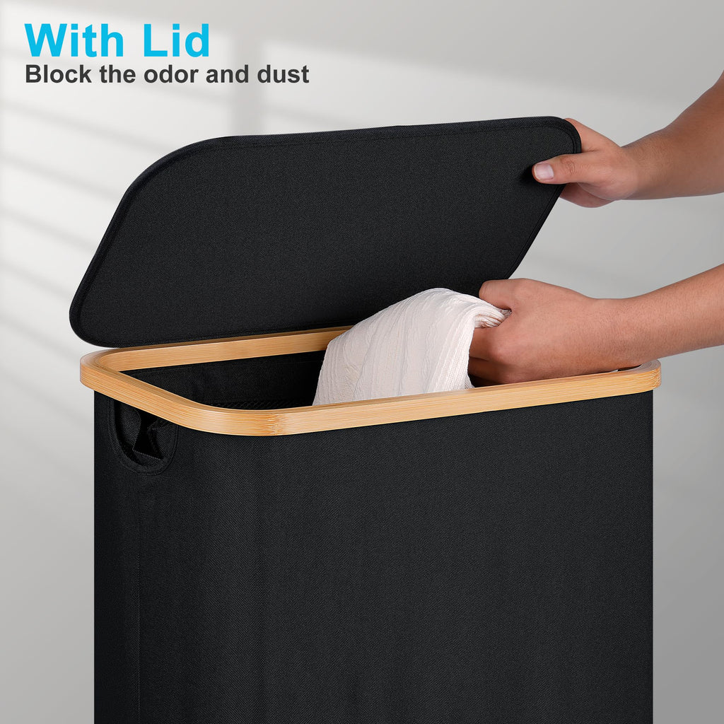 Slim Laundry Basket with Wheels