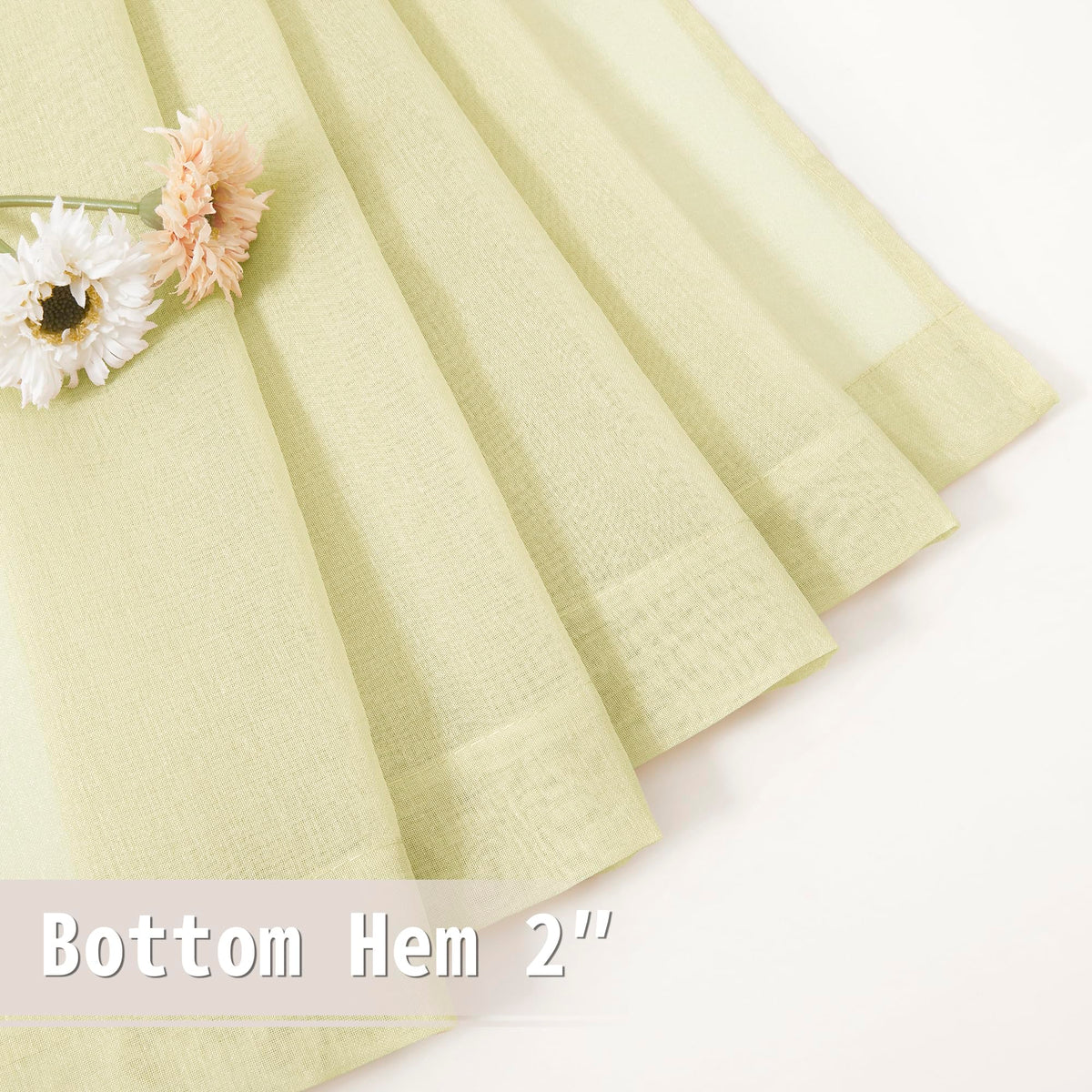 Small Sheer Door Curtain Closet Linen Textured Curtain Sheers Doorway Light Filtering Voile French Door Rod Pocket Curtains Patio Glass Doors