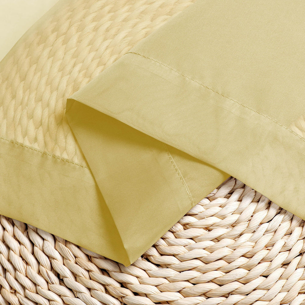 Mustard Yellow Sheer Curtains 54 Inches Long (2 Count)