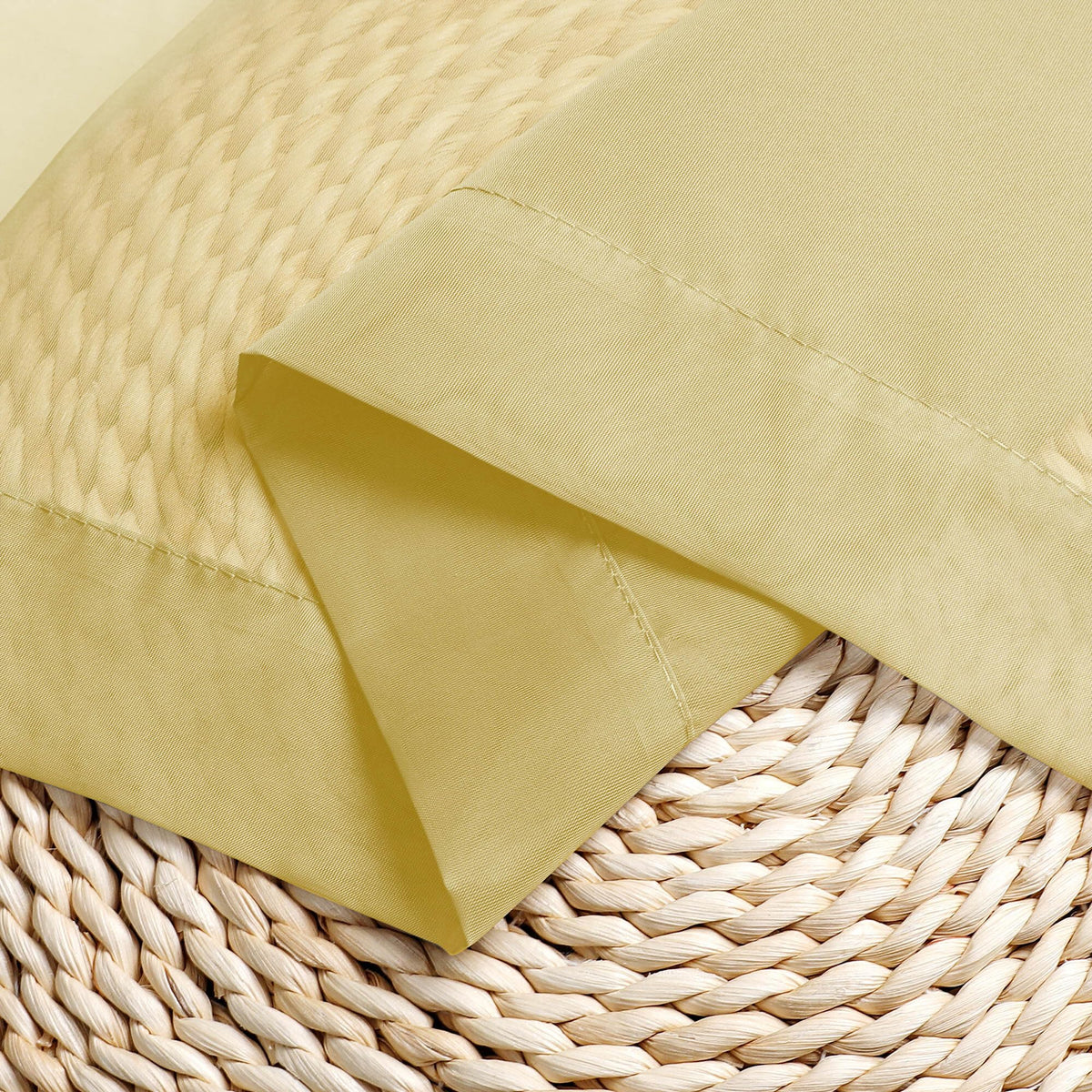 Mustard Yellow Sheer Curtains 54 Inches Long (2 Count)