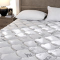 Padded Topper Twin Size 40% Tencel Blend Rayon from Bamboo and Cotton Filled Mattress Cover