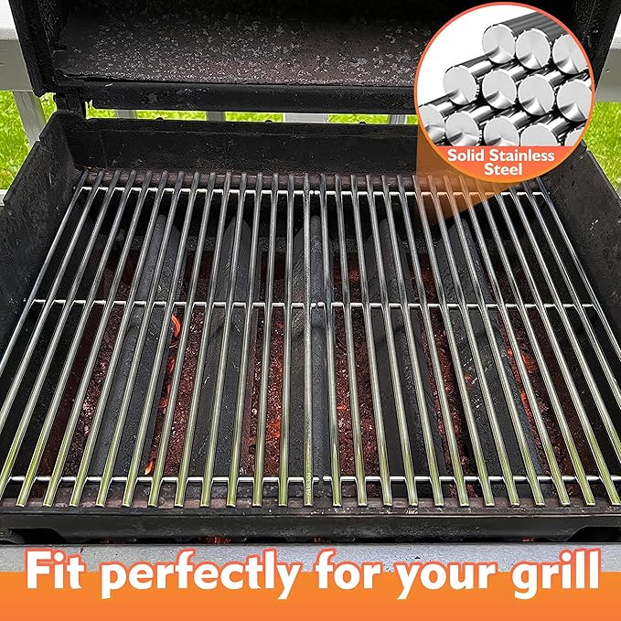 19.5" Grill Grates for Weber Genesis 300 Series，Cooking Grates for Weber Genesis E310 E320 E330 S310 S320 S330, Replacement Parts for Weber 7528/7524, 304 Stainless Steel