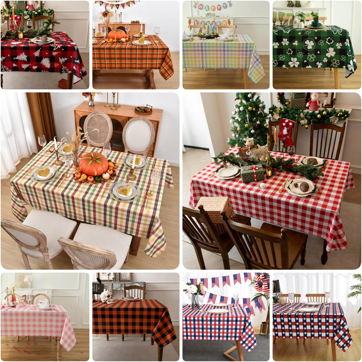 Classic Gingham Buffalo Tablecloth Fabric