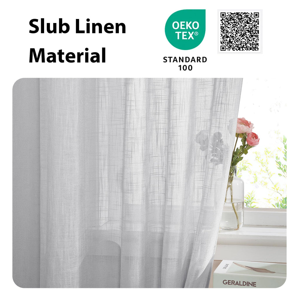 Semi Sheer French Door Sidelight Curtains 72 Inches Long