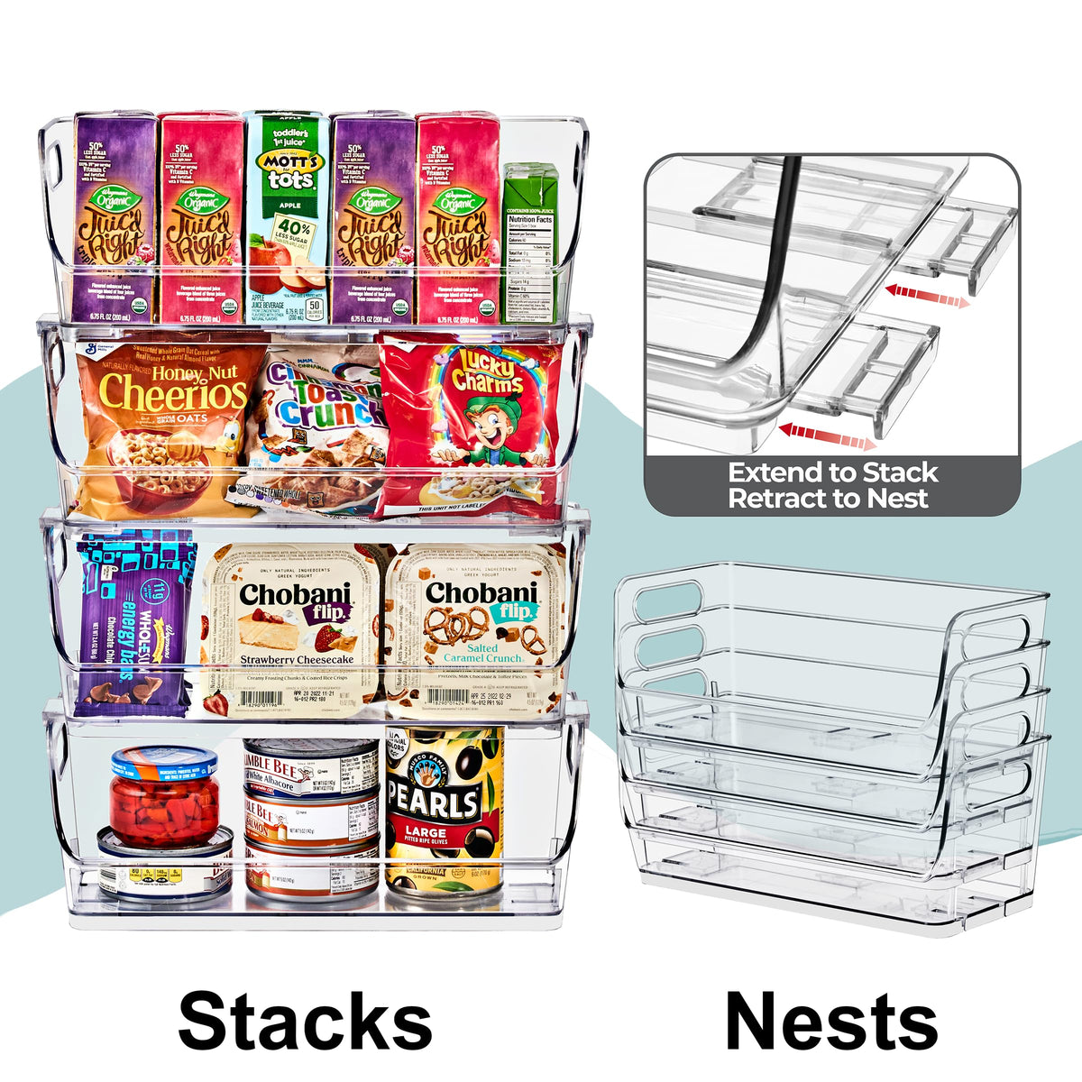 Stackable Storage Bins Open Front (8 Count)
