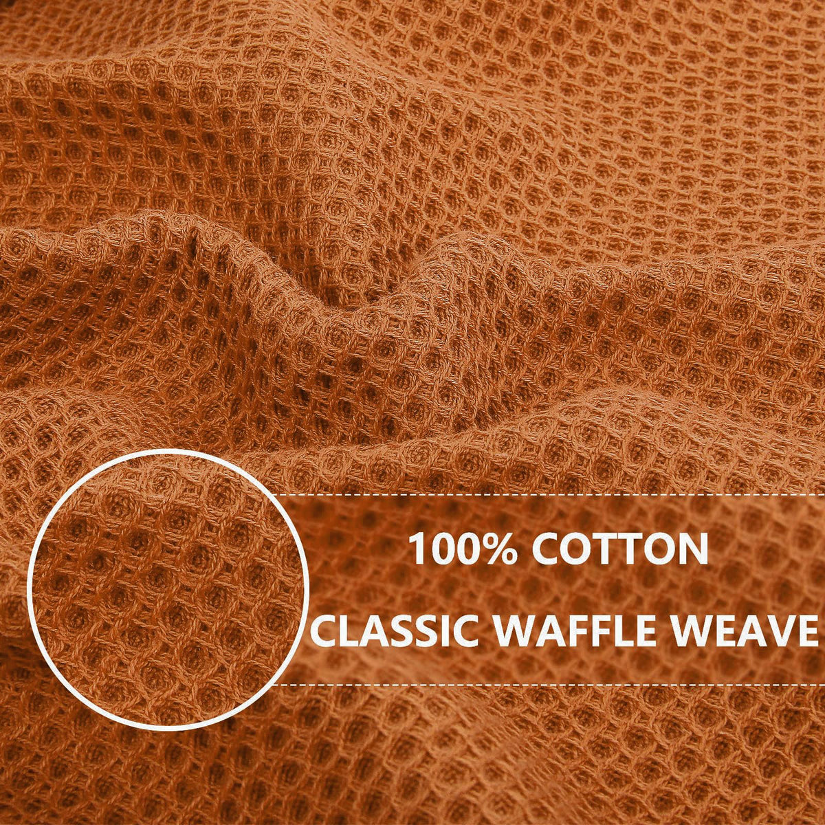 100% Cotton Waffle Weave Kitchen Dish Towels 4 (4 Count)