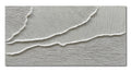 Thick Texture White Abstract Oil Painting Thick Texture Texture Beach Wave Landscape Painting Family Wall Art Deco Oil Painting 24X48 Inches