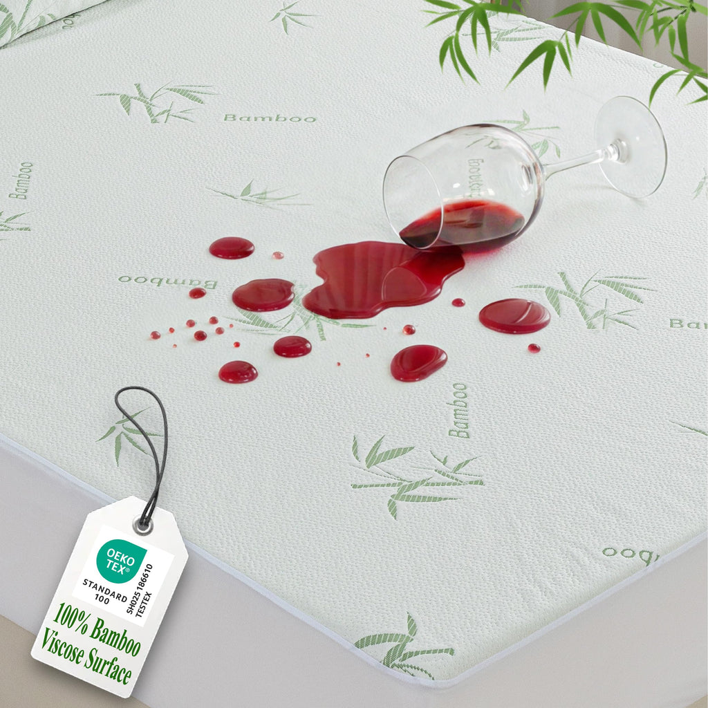 Twin Size Mattress Protector Waterproof Bamboo Rayon