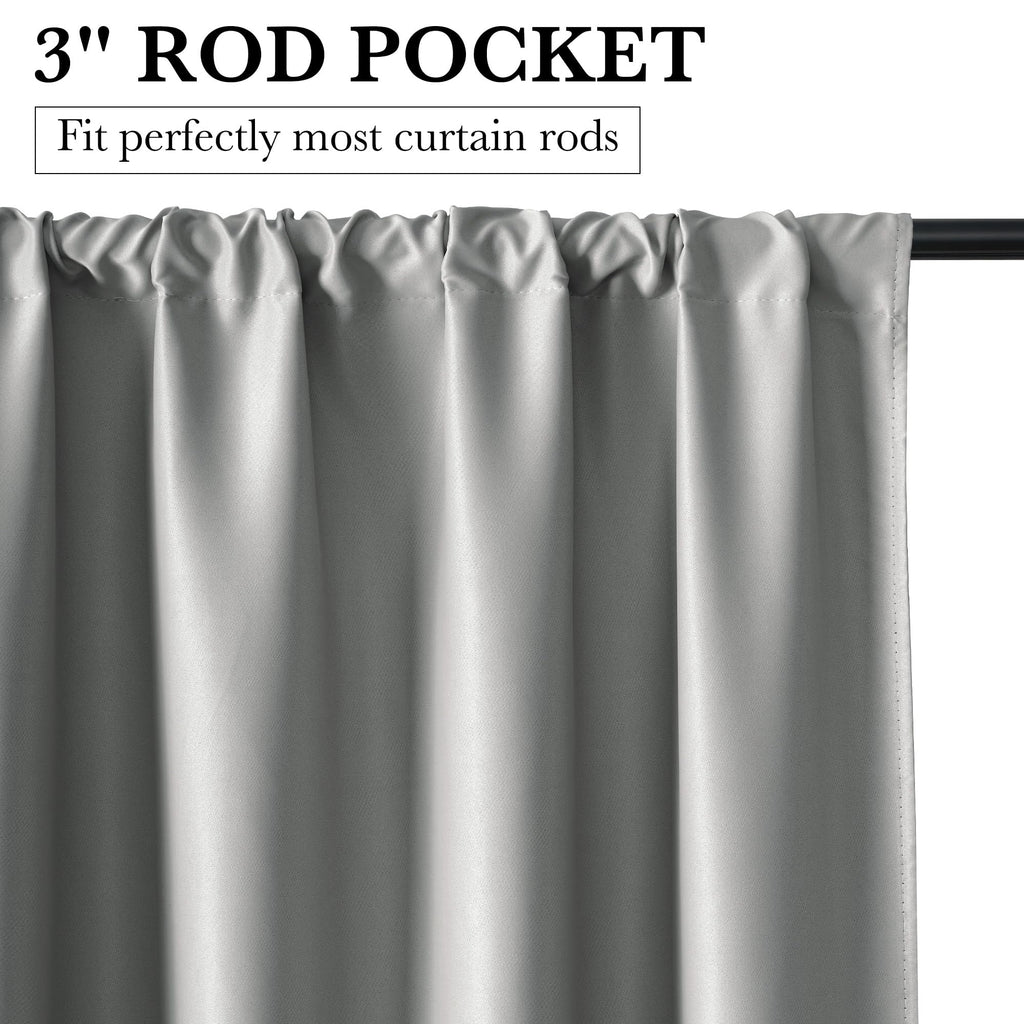 Bedroom Blackout Curtains 63 inches Long (2 Count)