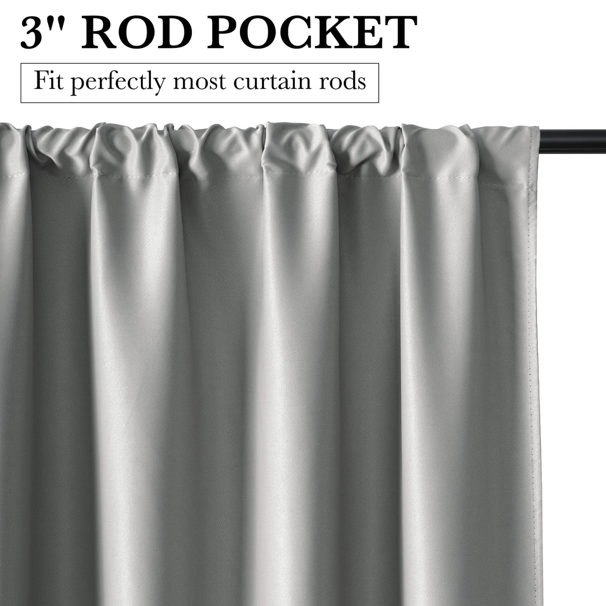 100% Blackout Bathroom Curtains Over Sink 24 inches Long (2 Count)