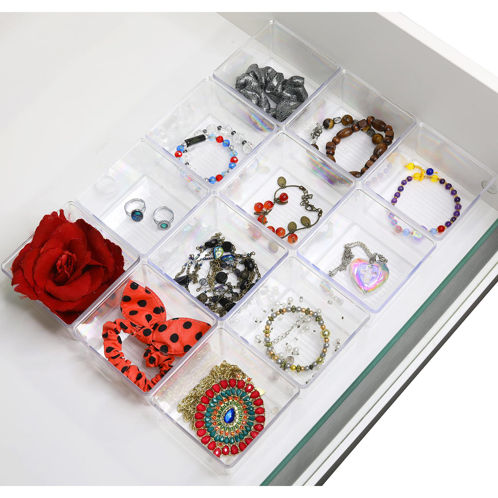 Clear Desk Drawer Organizer (12 Count)