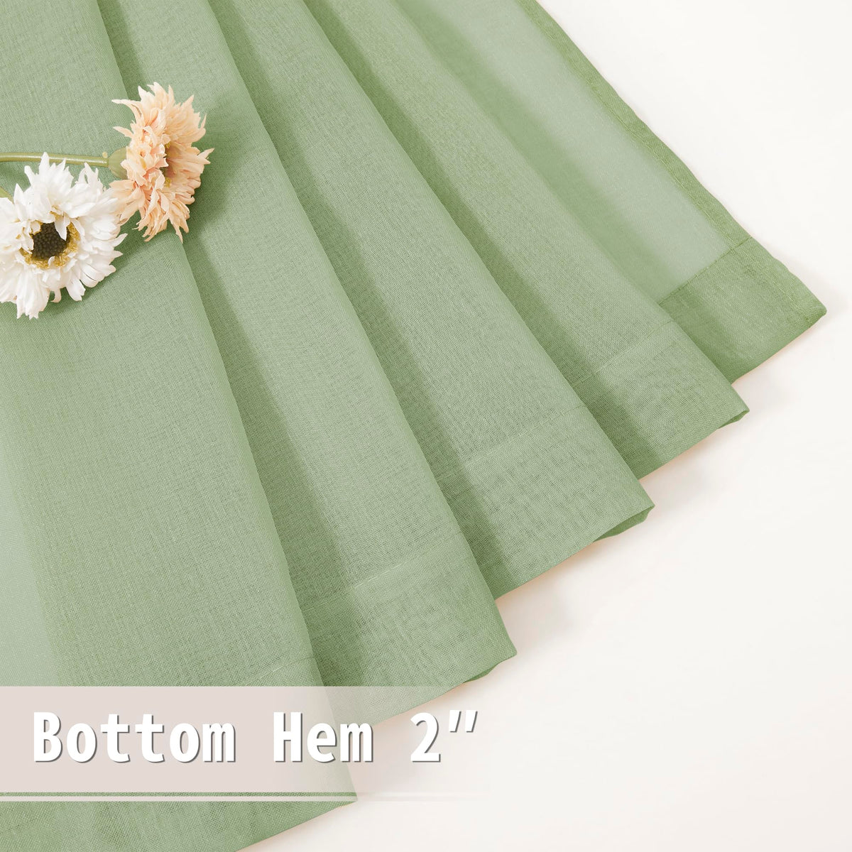 Short Sheer Door Curtains Closet Linen Textured Curtains Sheer Doorway Light Filtering Voile Patio Glass Door Rod Pocket Curtain French Doors