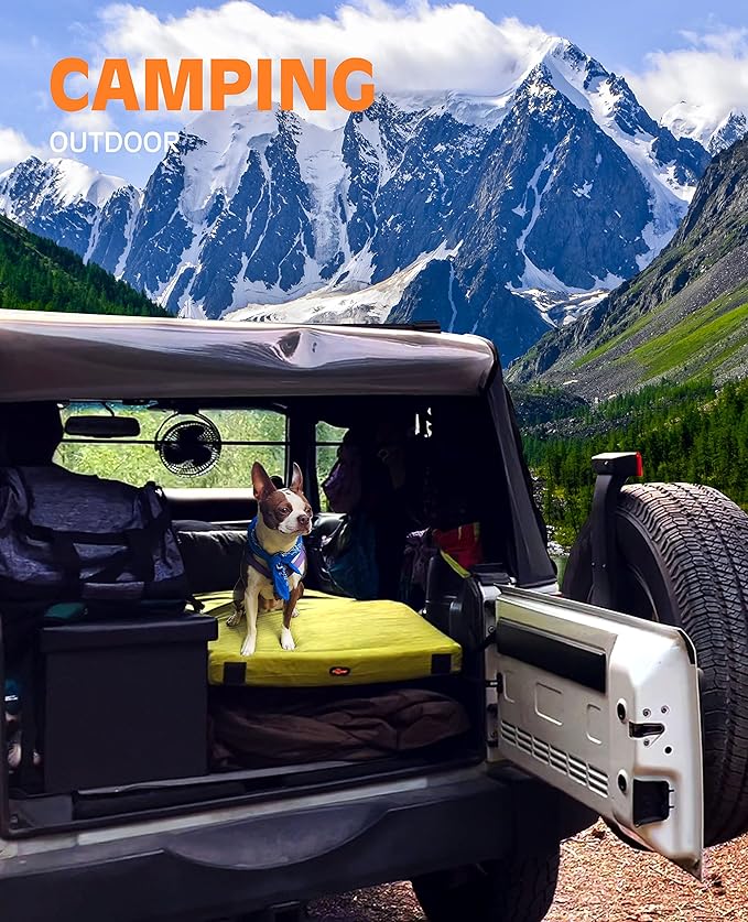 4 Inch GAIALOOP Extra Thick Memory Foam Camping Mattress, Roll Up Floor Sleeping Mat Camp Cot Mattress Pad Travel Camping Couch Bed for Guest Adults Side Sleepers