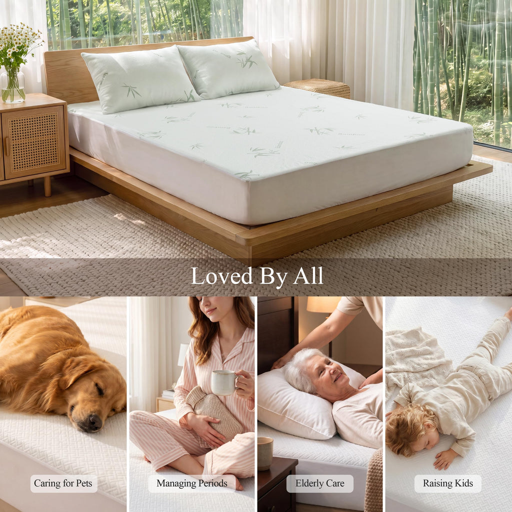 Twin Size Mattress Protector Waterproof Bamboo Rayon