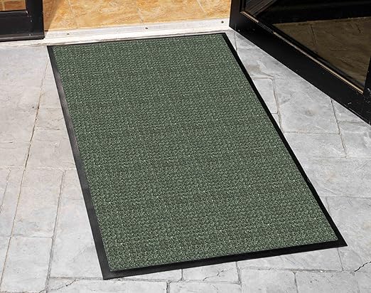 Guardian WaterGuard Indoor/Outdoor Wiper Scraper Floor Mat, Rubber/Nylon, 4'x8', Green